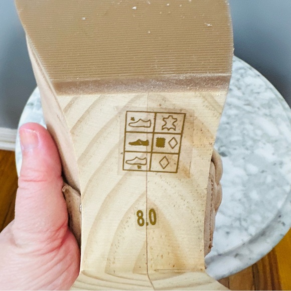 Dolce Vita Hila Braided Leather Wooden Platform Clogs in Sand Size 8 - Picture 13 of 15